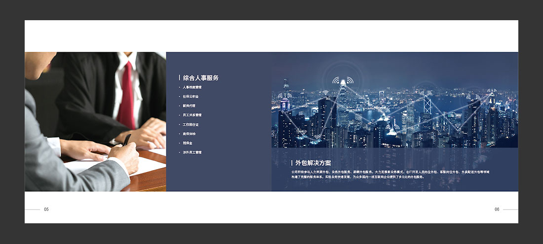 北京萬古人力資源公司宣傳冊，精裝畫冊設計-5